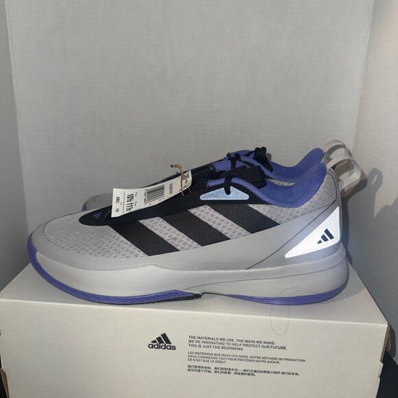 ADIDAS Basketball-New-Men\'s Grey Two/Black/Blue Subzone Shoes IH8559-Size 10.5 main image 4